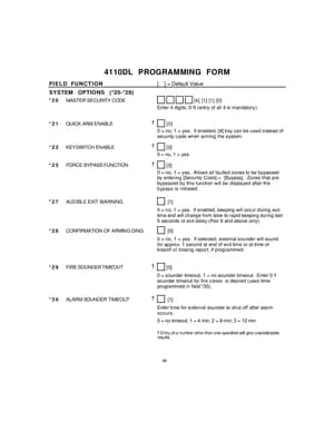 4110DL PROGRAMMING FORM manual thumbnail
