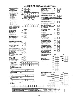 4120EC PROGRAMMING FORM manual thumbnail