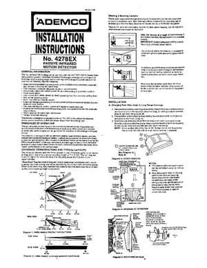 Ademco 4278EX Manual Cover
