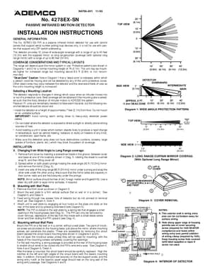 Ademco 4278EX-SN Manual Cover