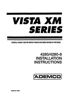 Ademco 4280 and 4280-8 Manual Cover