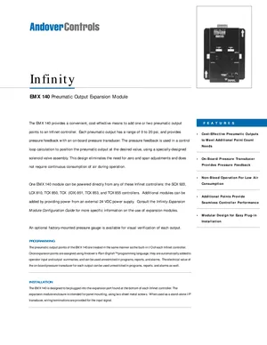 Andover Controls EMX 140 Manual Cover