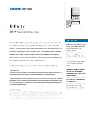 Andover Controls EMX 170 Manual Cover