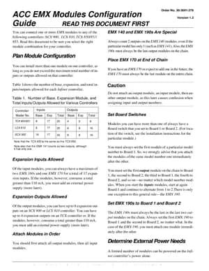Andover Controls EMX Configuration Guide Manual Cover
