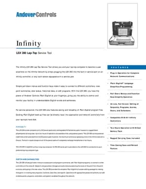 Andover Controls LSX 280 Manual Cover