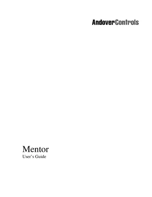 Andover Controls Mentor Manual Cover