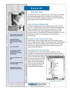 Andover Controls RoamIO Manual Cover