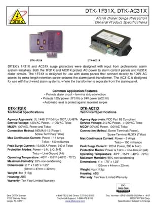 DTK-1F31X and DTK-AC31X manual thumbnail