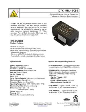 DTK-MRJ45C5E manual thumbnail