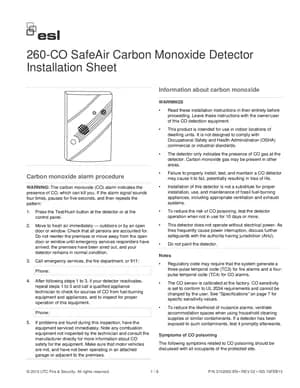 ESL 260-CO Manual Cover