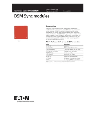 DSM Sync Modules manual thumbnail