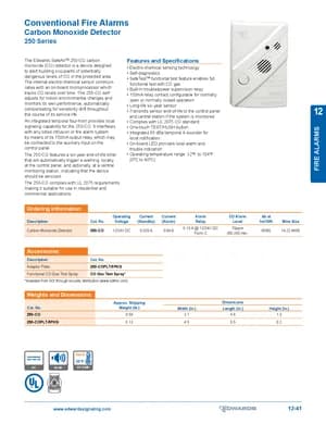250 Series CO Detector thumbnail