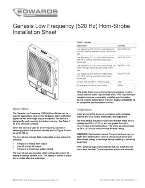 Edwards EST G4LF-HVM Manual Cover
