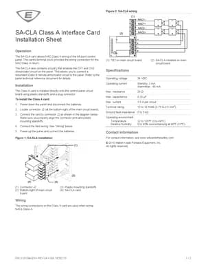 Edwards EST SA-CLA Manual Cover