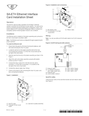 Edwards EST SA-ETH Manual Cover