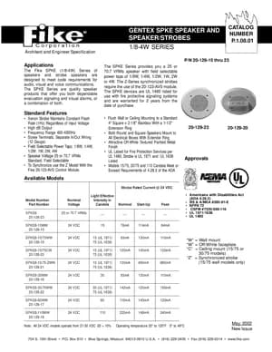 SPKE8 Series Speakers manual thumbnail