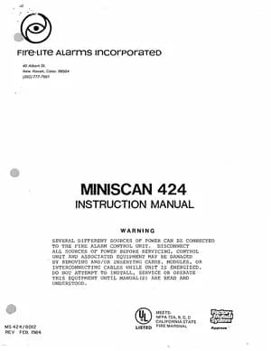 MINISCAN 424 manual thumbnail
