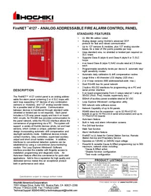 FireNET 4127 manual thumbnail