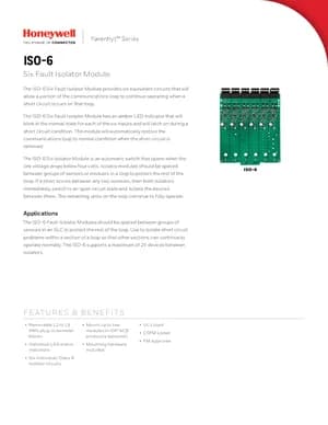 Honeywell ISO-6 Manual Cover