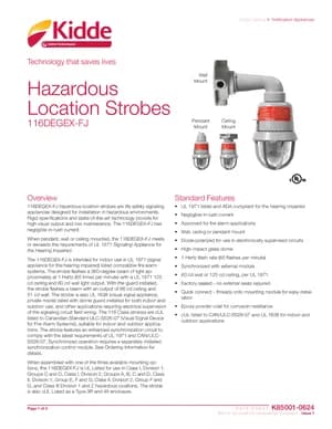 Kidde 116DEGEX-FJ Manual Cover
