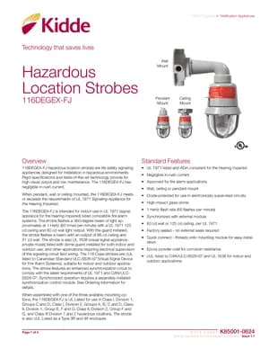 Kidde 116DEGEX-FJ Manual Cover