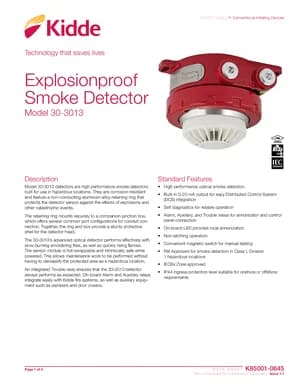 Kidde 30-3013 Manual Cover