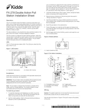 Kidde FX-278 Manual Cover
