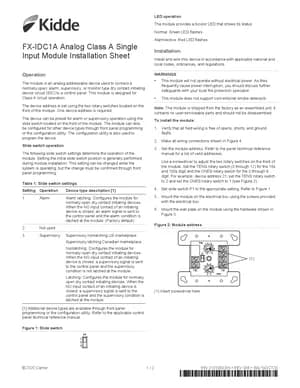 Kidde FX-IDC1A Manual Cover