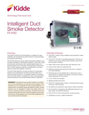 Kidde FX-PDD Manual Cover