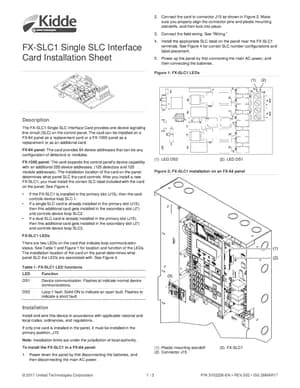 Kidde FX-SLC1 Manual Cover