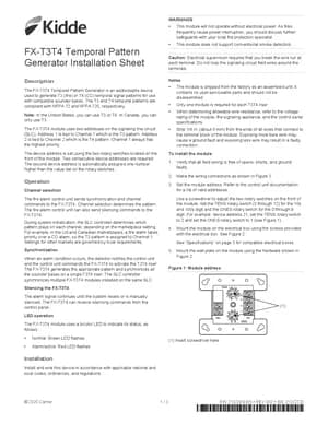 Kidde FX-T3T4 Manual Cover