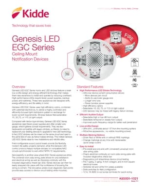 Kidde Genesis LED EGC Series Manual Cover