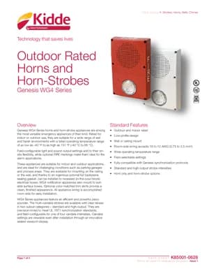 Kidde Genesis WG4 Series Manual Cover