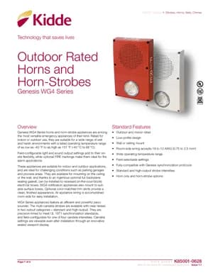 Kidde Genesis WG4 Series Manual Cover