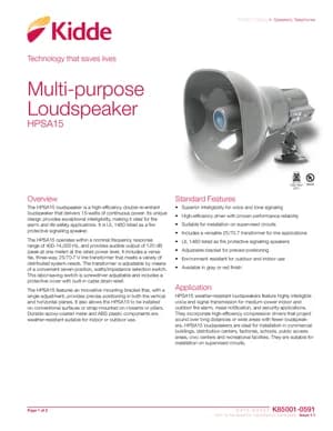 Kidde HPSA15 Manual Cover