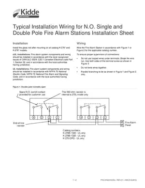 Kidde K-270, K-276, and K-278 Manual Cover