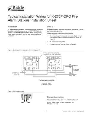 Kidde K-270P-DPO Manual Cover