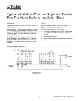 Kidde K-276 and K-278 Manual Cover