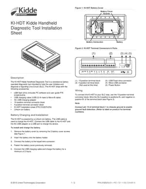Kidde KI-HDT Manual Cover
