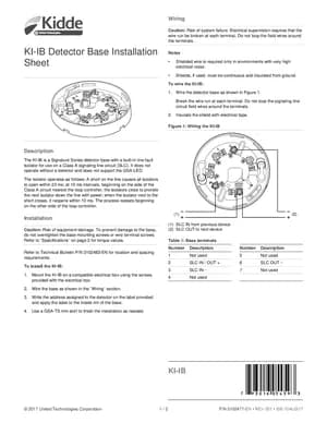 Kidde KI-IB Manual Cover