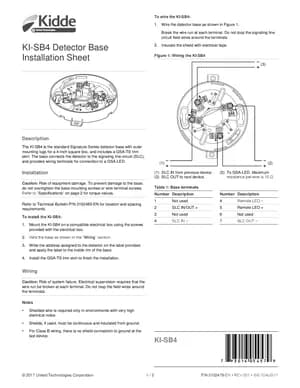Kidde KI-SB4 Manual Cover