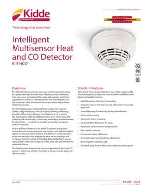 Kidde KIR-HCD Manual Cover