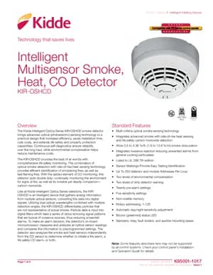 Kidde KIR-OSHCD Manual Cover