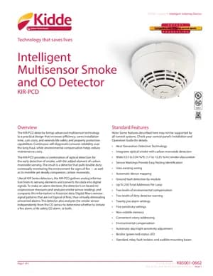 Kidde KIR-PCD Manual Cover