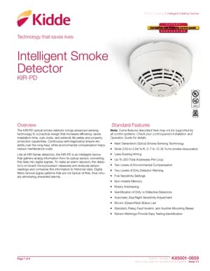 Kidde KIR-PD Manual Cover