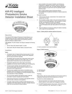 Kidde KIR-PD Manual Cover