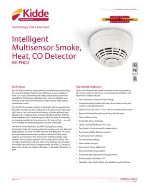 Kidde KIR-PHCD Manual Cover