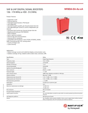 Notifier NFBDA-EA-Ax-xA Manual Cover