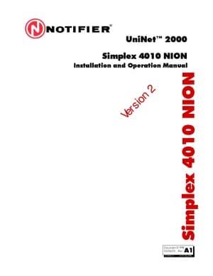 Simplex 4010 NION manual thumbnail