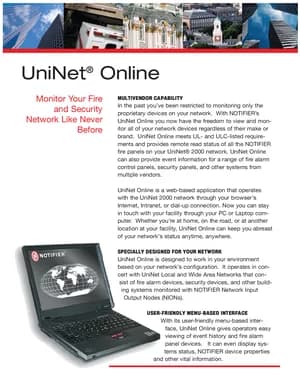 Notifier UniNet Online Manual Cover